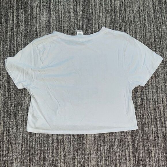 Altar’d State Women’s Size Medium Find Me Under The Stars T Shirt White Floral - Picture 5 of 5